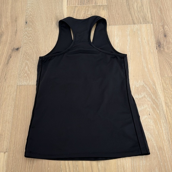 Lucky in Love Tennis Tank Top Black Small Preppy Sporty Pickleball Athletic Gym - Picture 3 of 6